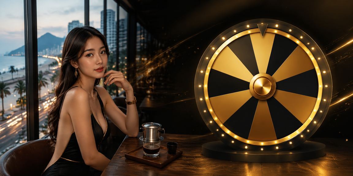 Người chơi tại Đà Nẵng tham gia vòng quay may mắn bên tách cà phê