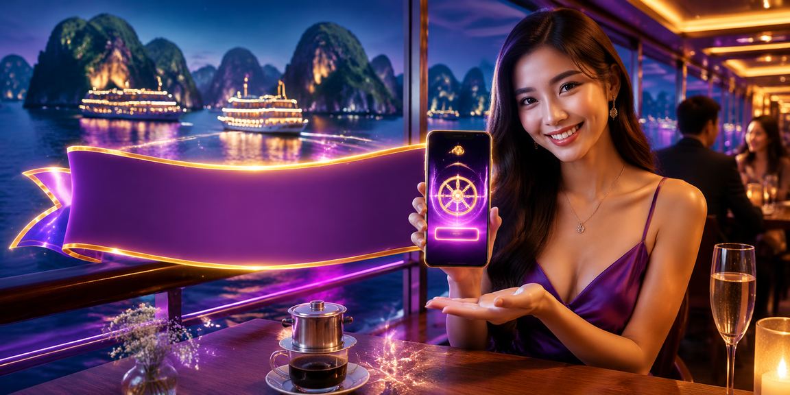 Người dùng Việt Nam thư giãn bên cốc cà phê tại Hạ Long nhìn ra vịnh biển
